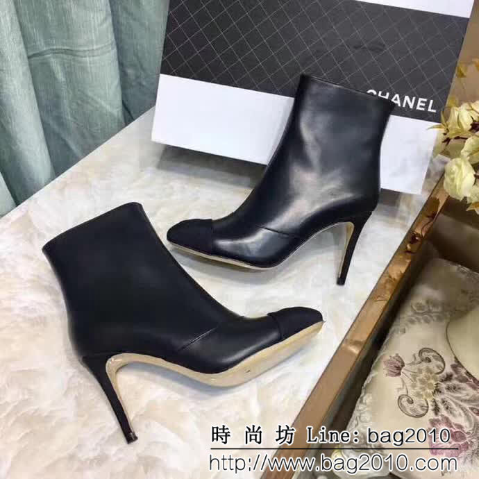 CHANEL香奈兒 官網同步 2018秋冬走秀C家 綿羊皮 高跟短靴 QZS2034